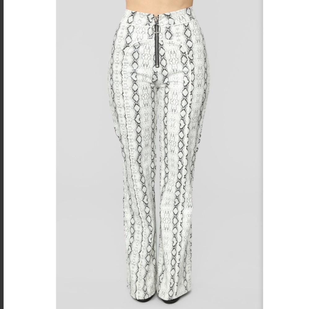 Snakeskin Leather Pants NWT